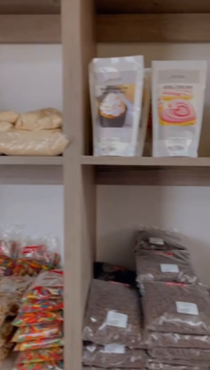 Baking mixes on the shelf at Doc's Plastic and General