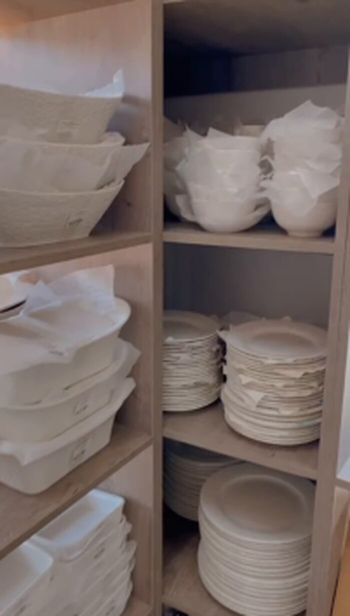 Stacked bowls and cups at Doc's Plastic and General