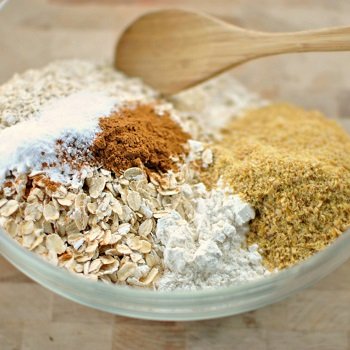 Baking ingredients on display